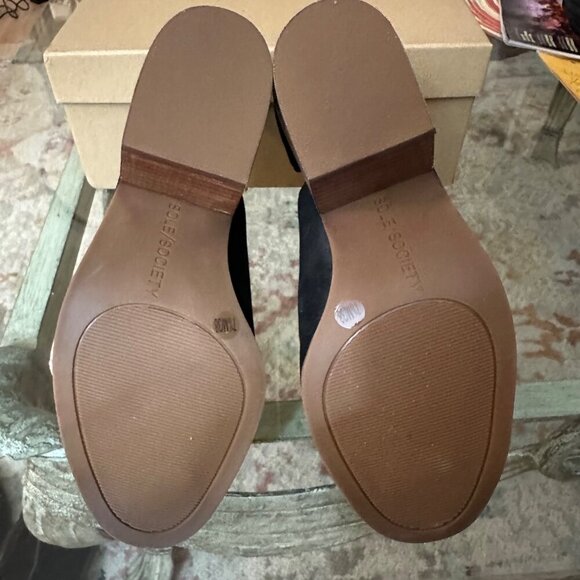 SOLE SOCIETY Caprica Open Toe Bootie (Black‎ Suede) US 7.8 EU 38 Boho Fall - Picture 6 of 8